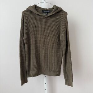 Treasure & Bond Kids Olive Green Waffle Knit Hoodie Sweater XL 14 16